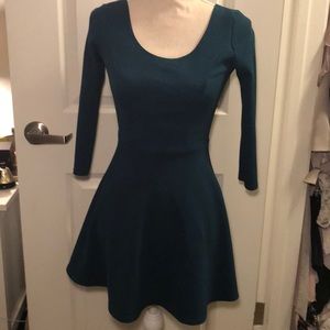 Emerald skater dress